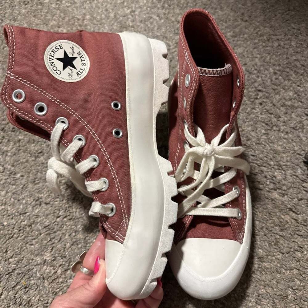 Converse Chuck Taylor All Star Move High Top Platform Sneakers Rust Pink 6
